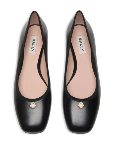 Bally Leather Ballet Flats In Black