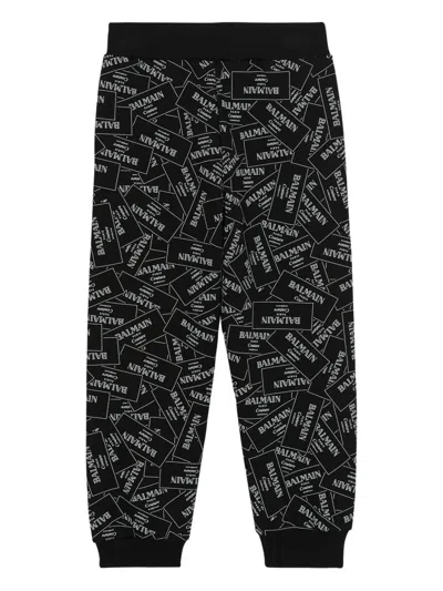 Balmain Cotton Track Pants In Black