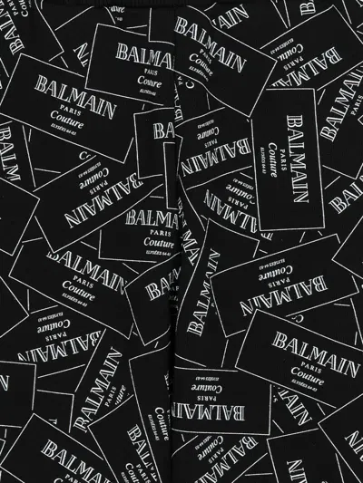 Balmain Cotton Track Pants In Black