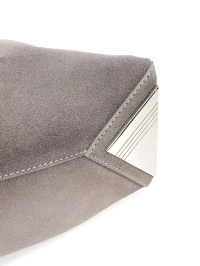 Attico Small Leather Shoulder Bag With Suede Finish