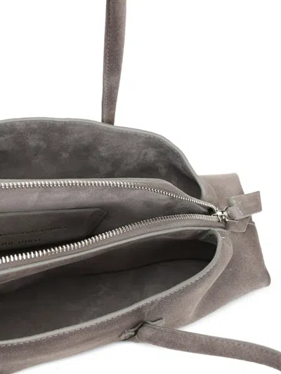 Attico Small Leather Shoulder Bag With Suede Finish