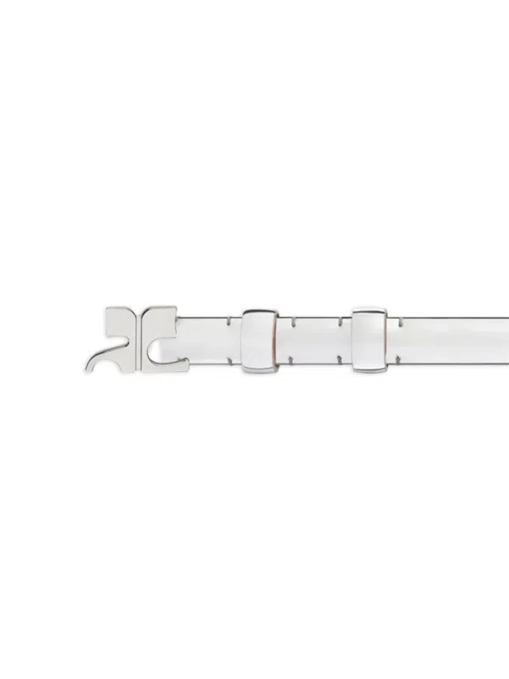 ベルト Ac Mirror Belt - Courreges - Leather - Silver AC LEATHER BELT 25MM - courrèges