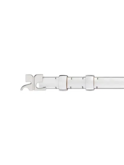 ベルト Ac Mirror Belt - Courreges - Leather - Silver AC GRAINED LEATHER BELT 25MM - courrèges