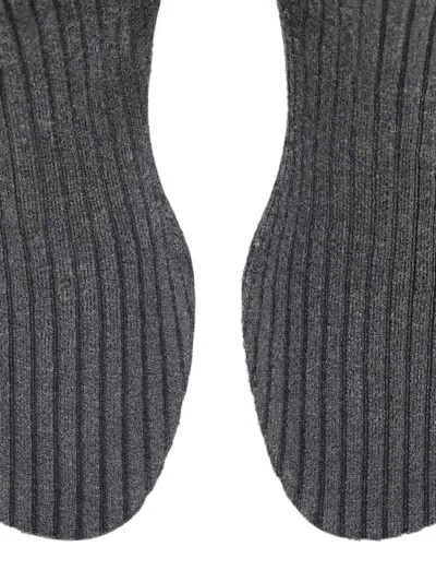 Courrèges Ribbed-knit Ankle Boots
