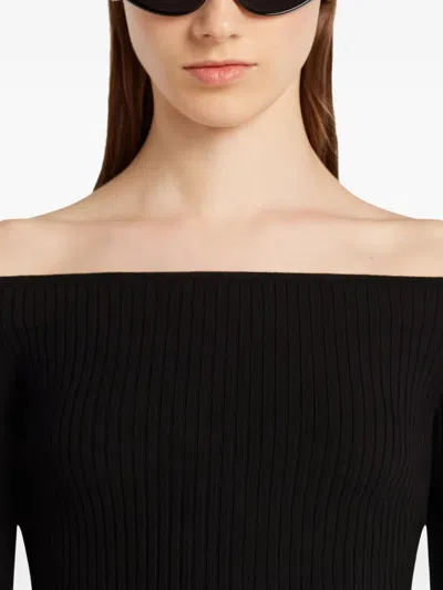 Courrèges Off-shoulder Ribbed Top