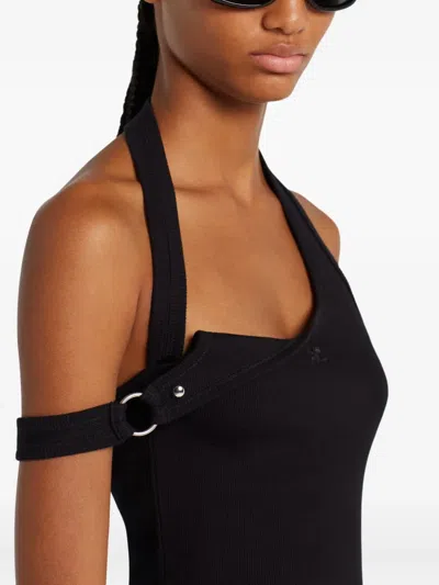 Courrèges Asymmetric Strap Tank Top