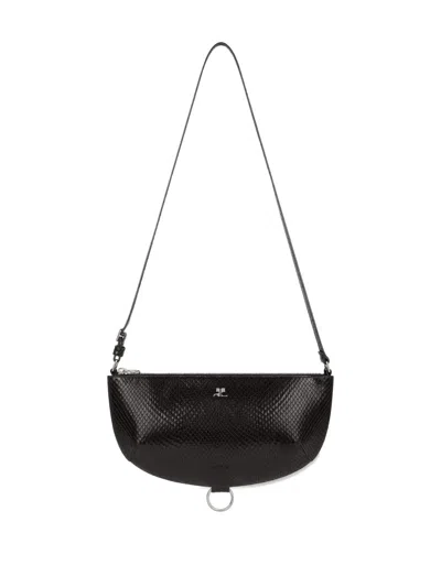 Courrèges Holy Eclipse Leather Shoulder Bag
