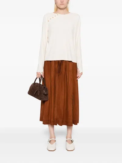 Kinyan Lam Slanted Collar Cotton Top
