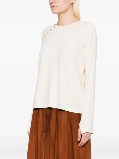 Kinyan Lam Slanted Collar Cotton Top