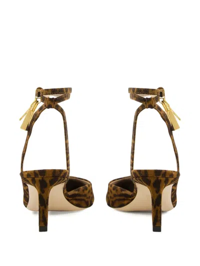 Tom Ford Ocelot Padlock-detail Pumps In Brown