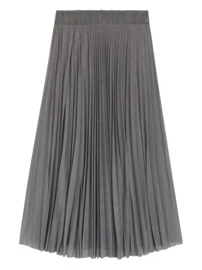 Hugo Boss Elasticated-waist Pleated Midi Skirt