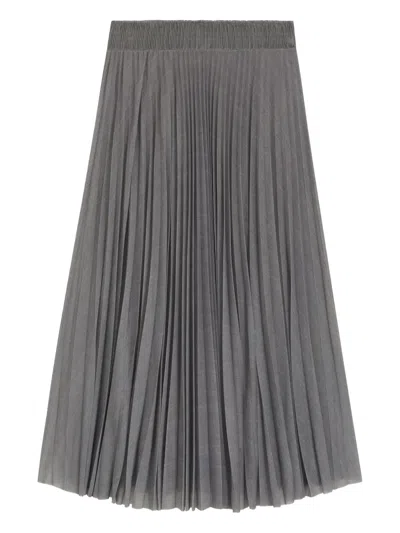 Hugo Boss Elasticated-waist Pleated Midi Skirt