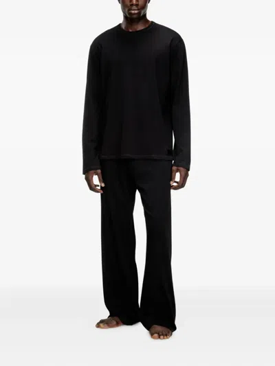 Diesel Adrian Long-sleeve Pyjama Set In Black
