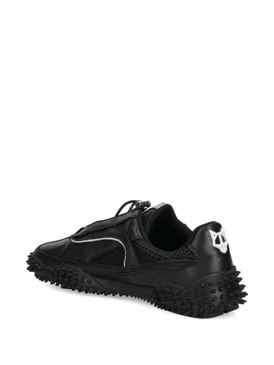 Naked Wolfe Island Lace-up Studded Sneakers In Black
