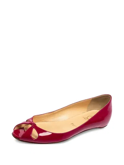 Pre-owned Christian Louboutin Leather Ballet Flats
