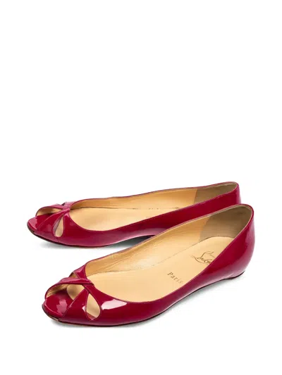 Pre-owned Christian Louboutin Leather Ballet Flats