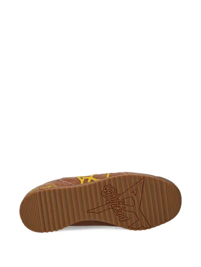 Naked Wolfe Exposure Suede Yellow-ribbon Sneakers In Brown