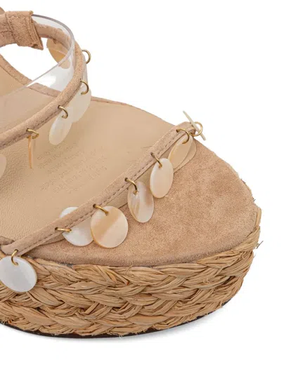 Naked Wolfe 130mm Fantastic Shell-embellished Raffia Platform Espadrilles