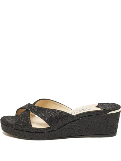 Pre-owned Jimmy Choo Cross Strap Wedge Sandals