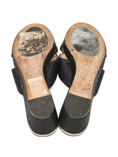 Pre-owned Jimmy Choo Cross Strap Wedge Sandals