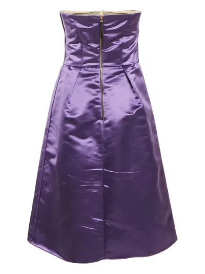 Pre-owned D&g  Strapless Satin Dress