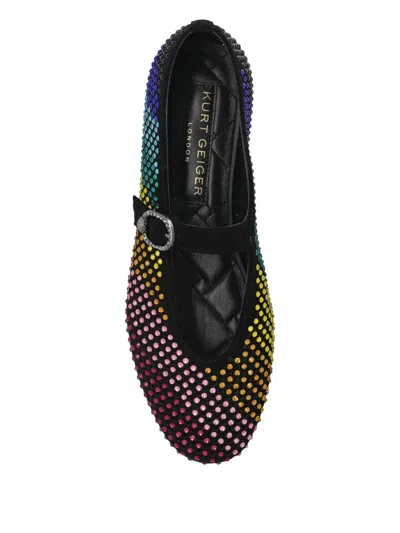 Kurt Geiger Mayfair Crystal-embellished Ballet Flats In Multi
