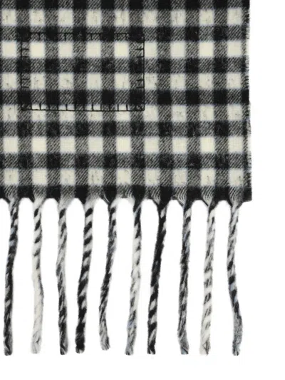 Marni Double-face Wool Scarf Scarves And Foulards Grey