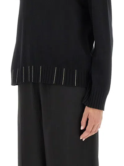 Fabiana Filippi Crew Neck Knitwear Long Sleeves In Black