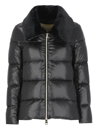 Herno Black Nylon Jacket In Black