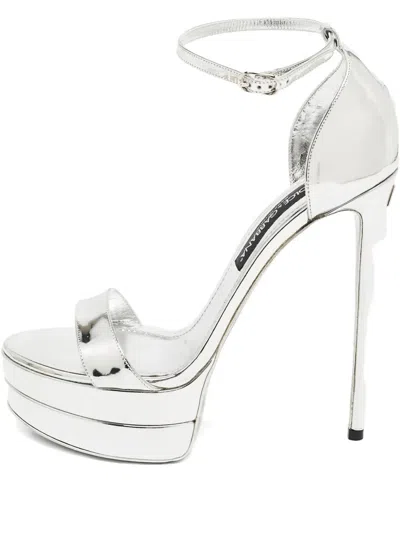 Pre-owned Dolce & Gabbana 155mmplatform Buckle Sandals