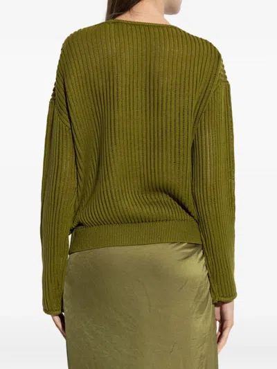 Theory Open Neck Pima Cotton Sweater