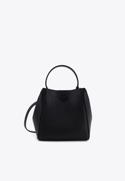Tory Burch Small Mcgraw Leather Bucket Bag