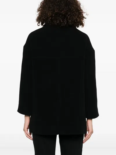 Isabel Marant Cappotto Fiby In Misto Lana Nera Donna In Black