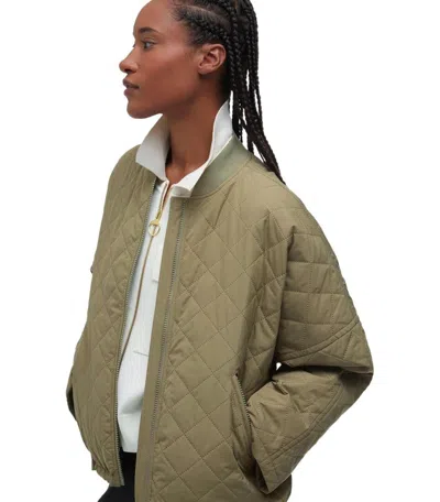 Barbour Sage Green Polyester Emlyn Jacket In Green