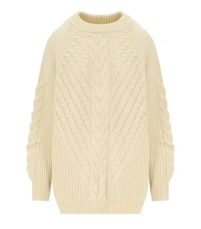 Essentiel Antwerp Grive Ecru Crewneck Sweater In Neutral