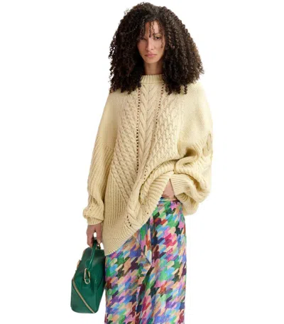 Essentiel Antwerp Grive Ecru Crewneck Sweater In Neutral