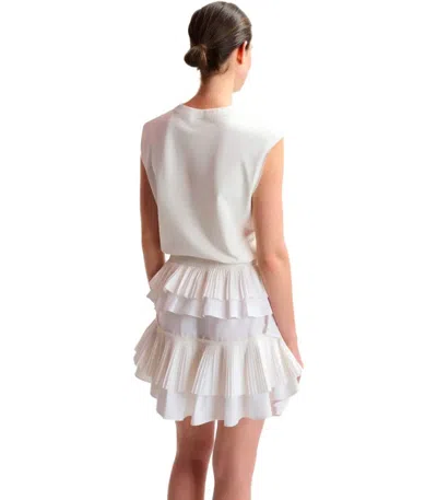 Essentiel Antwerp Hupaul Pleated Skirt In White