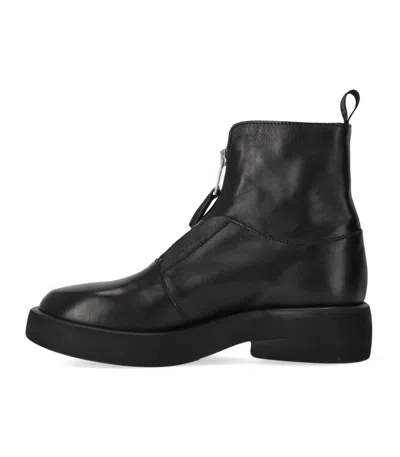 Elena Iachi Black Zipped Ankle Boot In Black