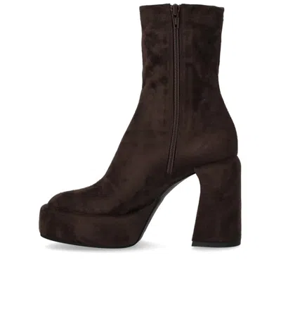 Elena Iachi Zelda Brown Heeled Ankle Boot In Brown