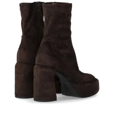 Elena Iachi Zelda Brown Heeled Ankle Boot In Brown