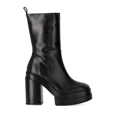 Paloma Barceló Eros Black Heeled Ankle Boot In Black