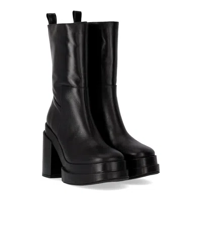 Paloma Barceló Eros Black Heeled Ankle Boot In Black