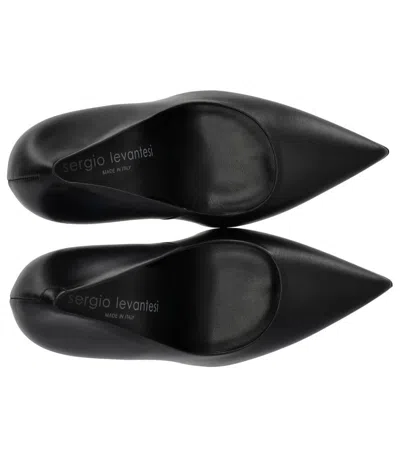 Sergio Levantesi Donna Navy Blue Pump In Black