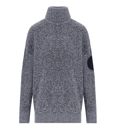 Elisabetta Franchi Navy Blue Turtleneck Sweater