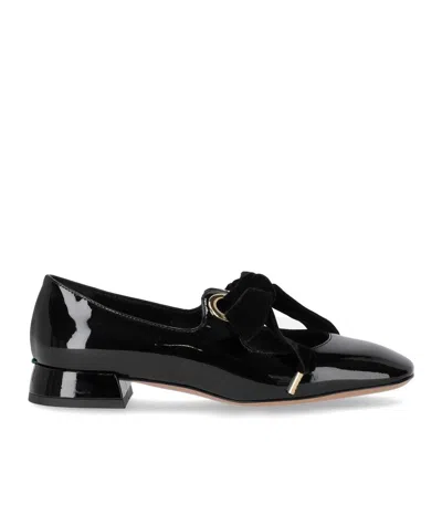 A.bocca Mary Jane Black Ballet Flat With Bow In Black
