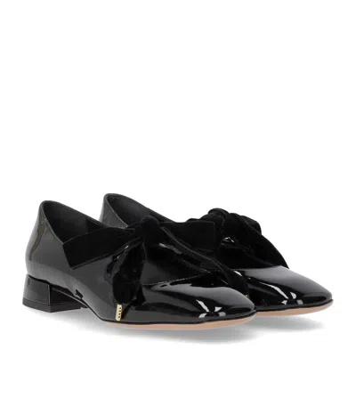 A.bocca Mary Jane Black Ballet Flat With Bow In Black