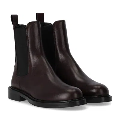 Guglielmo Rotta Peg Burgundy Chelsea Boot In Brown