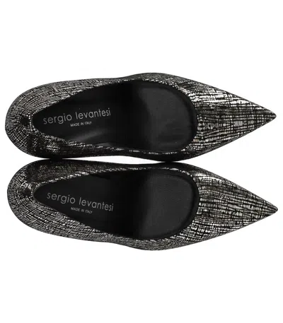 Sergio Levantesi Musa Black Silver Pump In Black