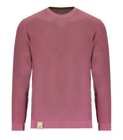 Bob Bart Brown Pink Reversible Crewneck Pullover In Brown