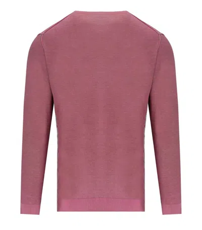 Bob Bart Brown Pink Reversible Crewneck Pullover In Brown